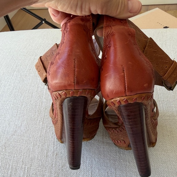 Neiman Marcus Pura López Used High Wedge platform Sexy Hot Dance❤️ Fits 7 to 7.5 - Picture 7 of 11